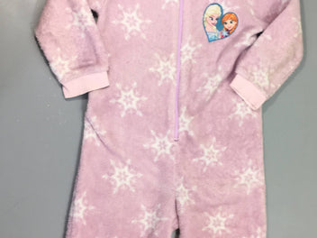 Gilet zippé velours rose à capuche Reine des neiges