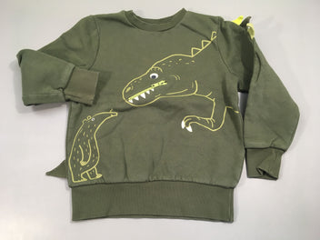 Sweat kaki dinosaure