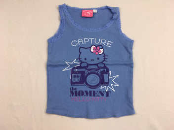 T-shirt s.m bleu côtelé Hello Kitty capture