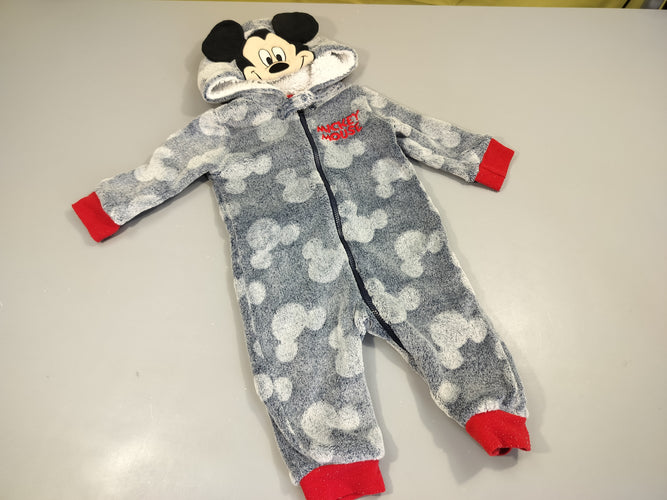 Surpyjama velours gris Mickey, moins cher chez Petit Kiwi