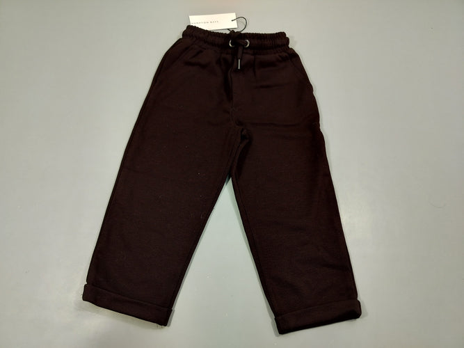 NEUF Pantalon  brun texturé à revers  (prix neuf 34, 95£), moins cher chez Petit Kiwi