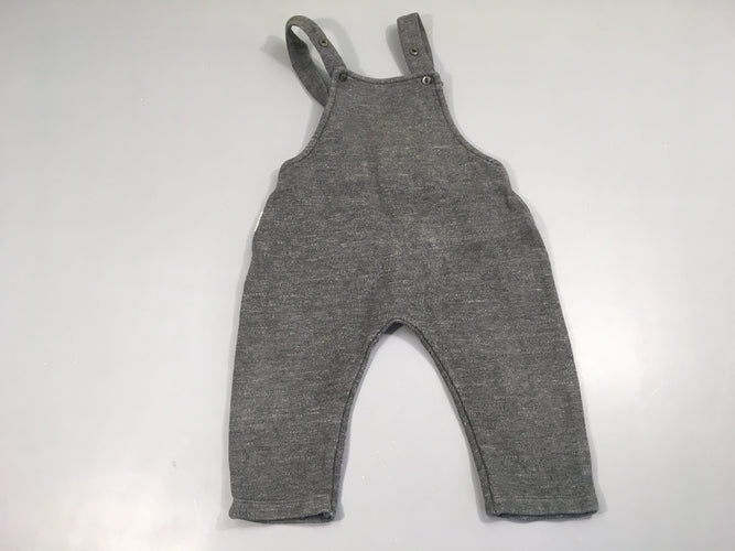 Salopette molleton gris foncé chiné Lebôme, moins cher chez Petit Kiwi