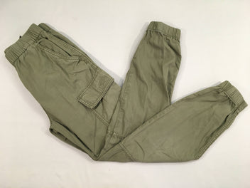 Pantalon cargo kaki taille et chevilles élastiques
