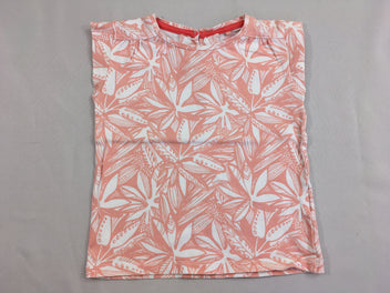 T-shirt m.c rose feuilles