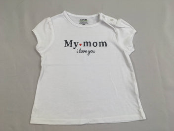 T-shirt m.c blanc Mom