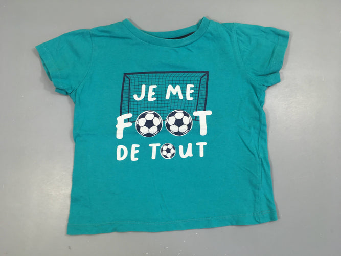 T-shirt m.c bleu Goal Légèrement bouloché, moins cher chez Petit Kiwi