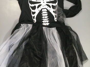 Déguisement robe ml Squelette tulle bas