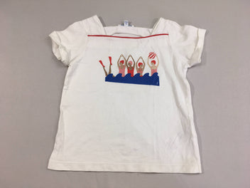 T-shirt m.c blanc nageuses, petites taches à l'avant