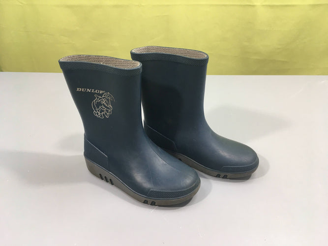 Bottes de pluie bleu foncé Dunlop éléphant, 24, moins cher chez Petit Kiwi