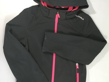 Veste softshell zippée noire à capuche amovible northville