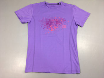 T-shirt m.c de sport mauve effet taches