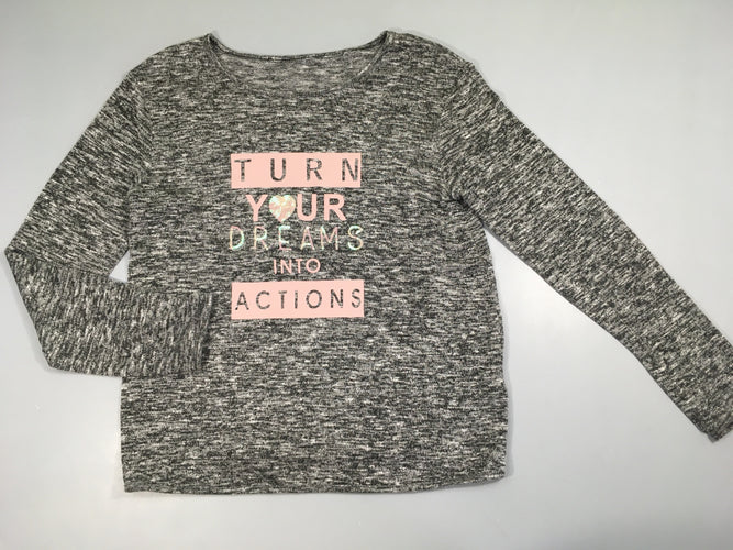 Pull léger gris chiné turn your dreams sequins, moins cher chez Petit Kiwi