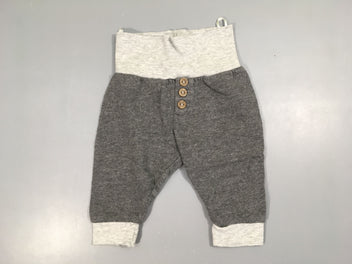 Pantalon de training gris chiné boutons