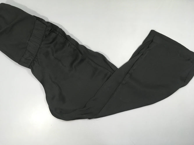 Pantalon satiné noir de grossesse, moins cher chez Petit Kiwi