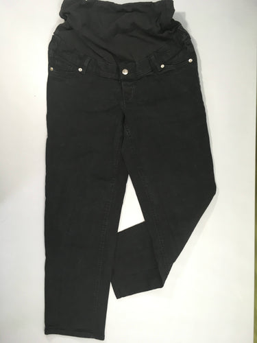 Jeans mom noir de grossesse, moins cher chez Petit Kiwi