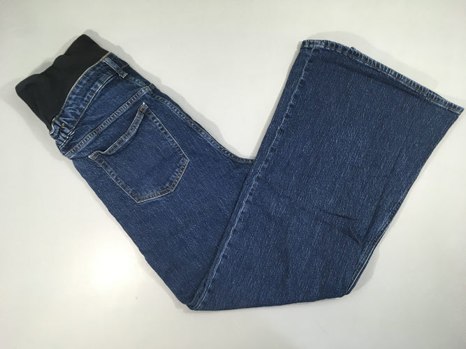 Jeans foncé large de grossesse, moins cher chez Petit Kiwi