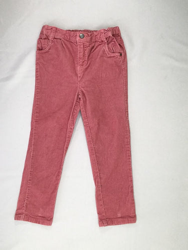 Pantalon velours côtelé rouge clair, moins cher chez Petit Kiwi