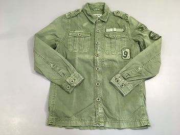 Chemise m.l toile kaki poches, style militaires