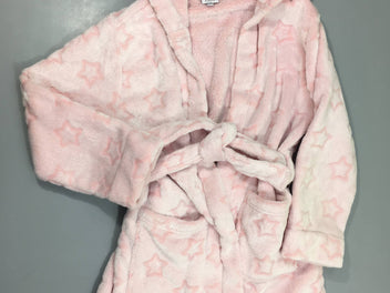 Peignoir velours rose cair étoiles