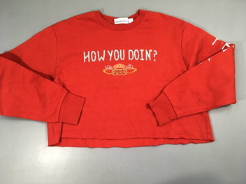 Sweat over size cropped rouge Friends How You