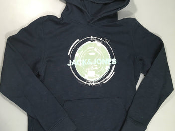 Sweat à capuche bleu foncé rond