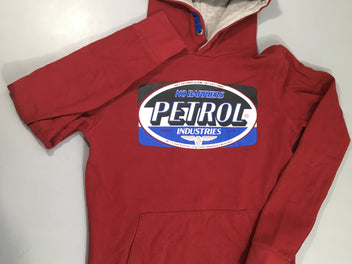 Sweat à capuche rouge foncé Petrol