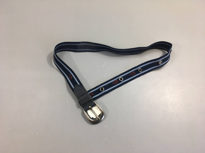 Ceinture bleu marine poissons élastique - 56 cm, moins cher chez Petit Kiwi