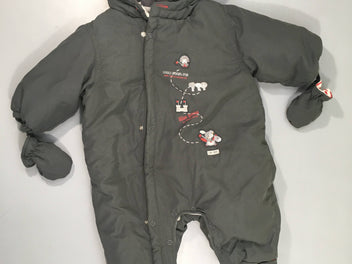 Combinaison pilote gris-foncé ouatinée Chevalier