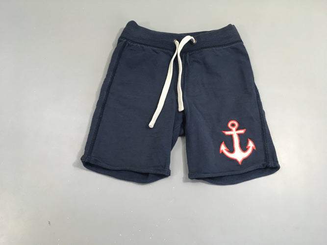 Bermuda molleton bleu foncé ancre, moins cher chez Petit Kiwi