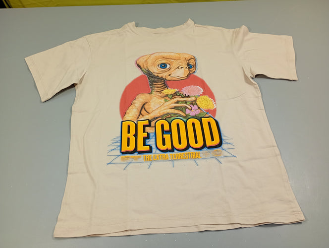 T-shirt m.c écru E.T.  "Be good", moins cher chez Petit Kiwi