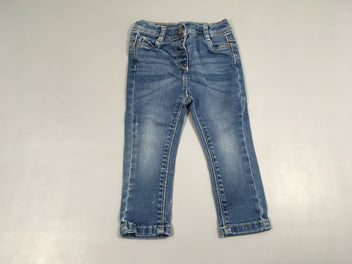 Jeans effet légèrement délavé 56% coton 19% polyester 14% lyocell 10% rayon 1% élasthanne