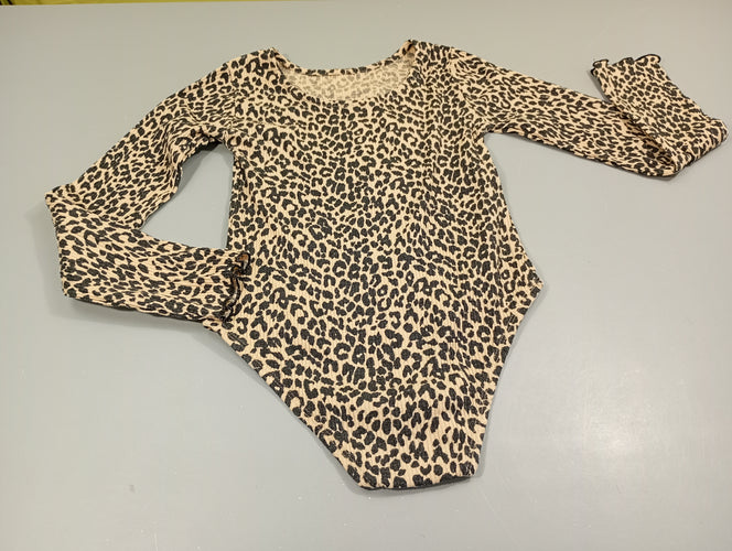 Body m.l côtelé  léopard, moins cher chez Petit Kiwi
