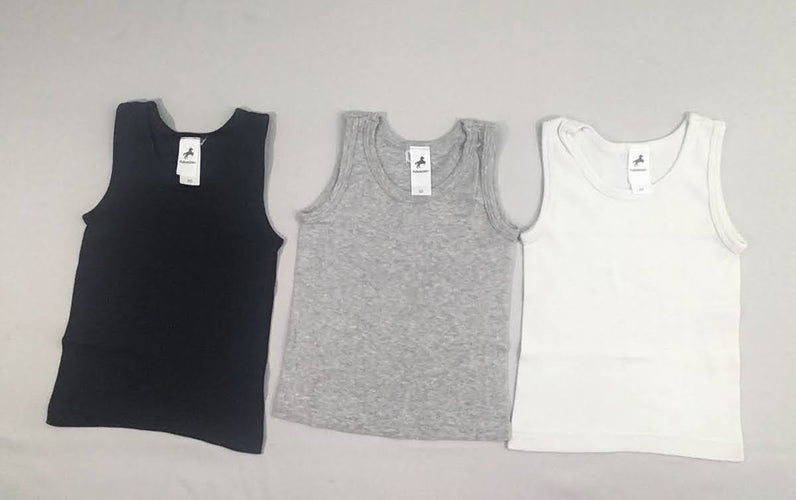 Lot de 3 chemisettes s.m 1bleu marine, 1 blanche, 1 gris flammé, moins cher chez Petit Kiwi