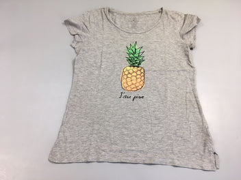 T-shirt m.c gris flammé ananas