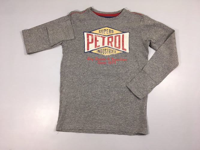 T-shirt m.l gris chiné petrol, moins cher chez Petit Kiwi