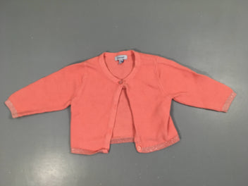 Gilet rose irisé bord