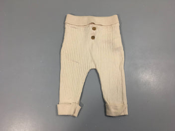 Pantalon mailles beige boutons décoratifs