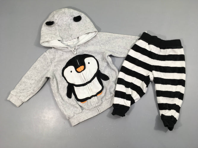 Training 2pcs gris noir rayé blanc Pinguin, moins cher chez Petit Kiwi