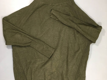 Pull de grossesse co zippé kaki légèrement bouloché Séraphine