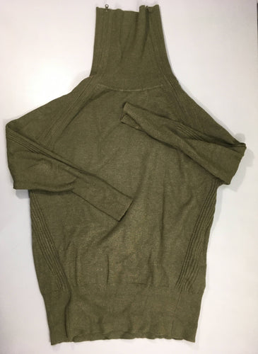 Pull de grossesse co zippé kaki légèrement bouloché Séraphine, moins cher chez Petit Kiwi