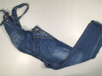 Salopette en jean-Elastane détendu hanche/entre-jambe