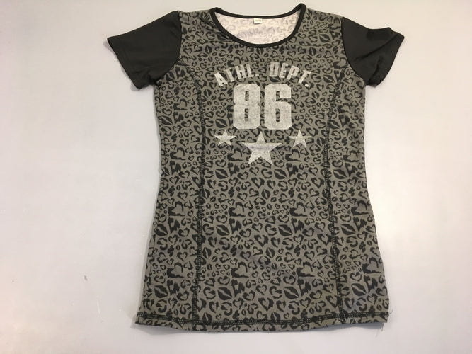 T-shirt m.c gris effet léopard 86, moins cher chez Petit Kiwi