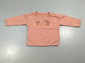 Sweat fin rose irisé hérissons