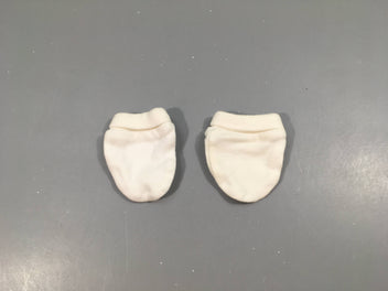 Moufles de naissance blanches