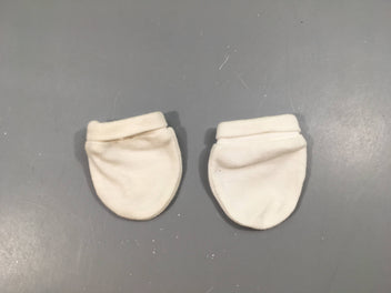 Moufles de naissance blanches