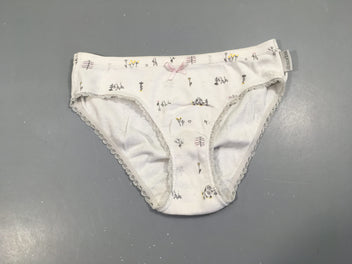 Culotte blanche fleurs