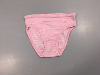Culotte blanc rayé rose clair