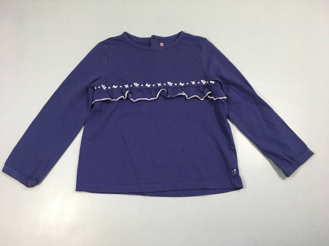T-shirt m.l bleu foncé froufrou papillons, moins cher chez Petit Kiwi