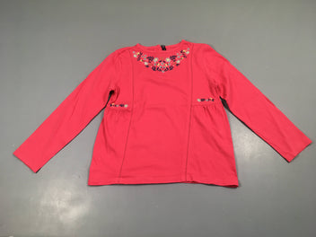 T-shirt m.l rose col fleuri