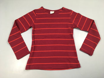 T-shirt m.l épais bordeau rayé rouge